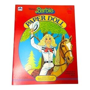 NWT Vintage 1982 Golden Western Barbie Paper Doll Book